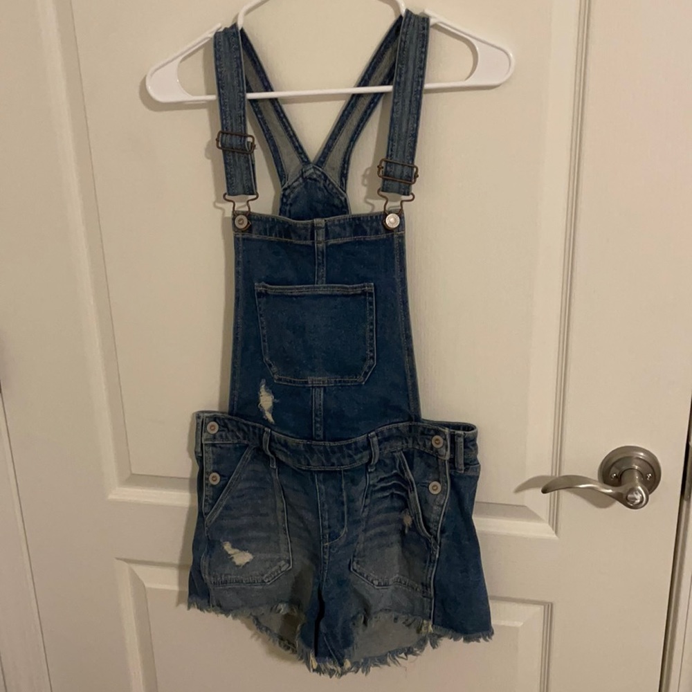 Hollister denim overalls!